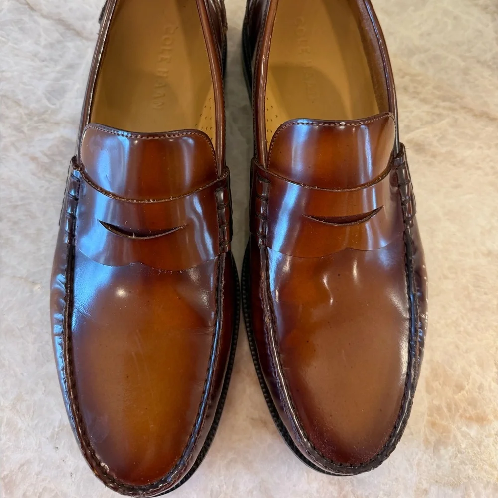 COLE HAAN Brown Leather Loafers for Men - Picture 3 of 6